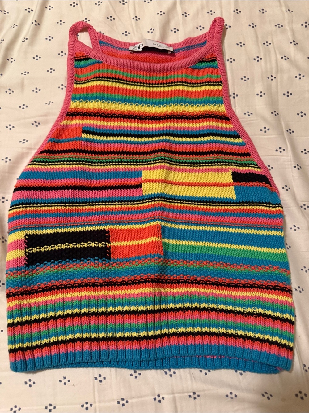 Zara Multicolor Striped Knit Tank